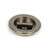 From The Anvil - Pewter 75mm Art Deco Round Pull - Privacy Set | Sku. 50183 | Trade Door Handles.