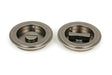 From The Anvil - Pewter 75mm Art Deco Round Pull - Privacy Set | Sku. 50183 | Trade Door Handles.
