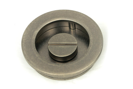 From The Anvil - Pewter 60mm Plain Round Pull - Privacy Set | Sku. 50184 | Trade Door Handles.