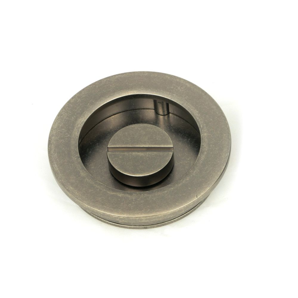 From The Anvil - Pewter 60mm Plain Round Pull - Privacy Set | Sku. 50184 | Trade Door Handles.