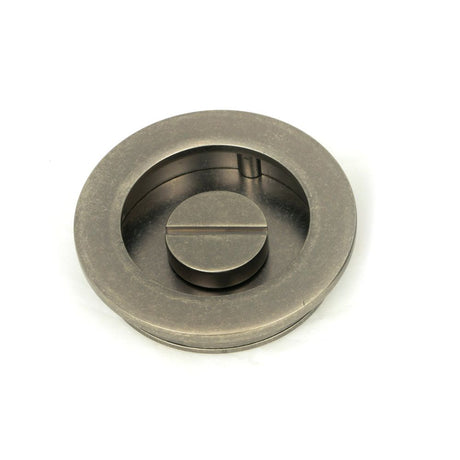 From The Anvil - Pewter 60mm Plain Round Pull - Privacy Set | Sku. 50184 | Trade Door Handles.