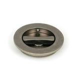 From The Anvil - Pewter 75mm Plain Round Pull - Privacy Set | Sku. 50185 | Trade Door Handles.