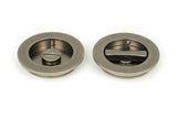 From The Anvil - Pewter 75mm Plain Round Pull - Privacy Set | Sku. 50185 | Trade Door Handles.