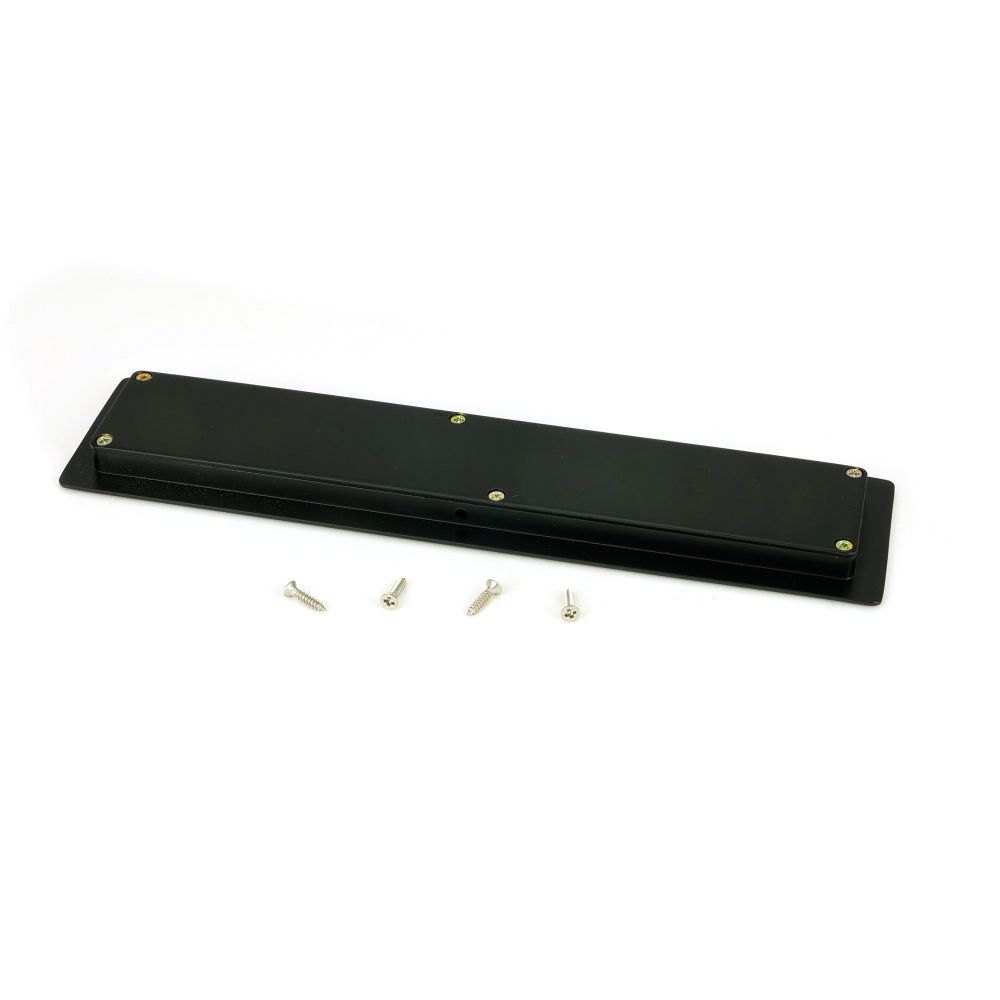 From The Anvil - Matt Black 250mm Art Deco Rectangular Pull | Sku. 50207 | Trade Door Handles.
