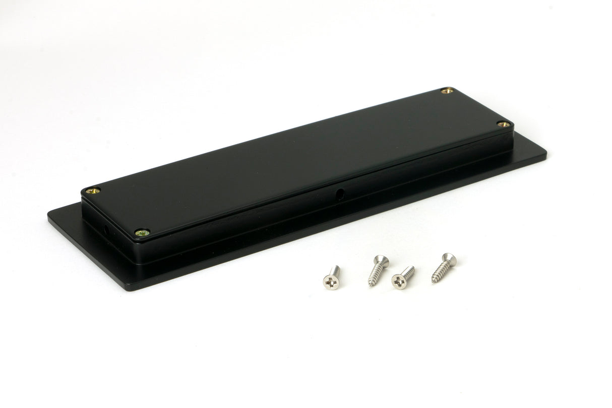 From The Anvil - Matt Black 175mm Plain Rectangular Pull | Sku. 50208 | Trade Door Handles.