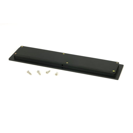 From The Anvil - Matt Black 250mm Plain Rectangular Pull | Sku. 50209 | Trade Door Handles.