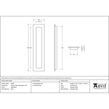 From The Anvil - Matt Black 250mm Plain Rectangular Pull | Sku. 50209 | Trade Door Handles.