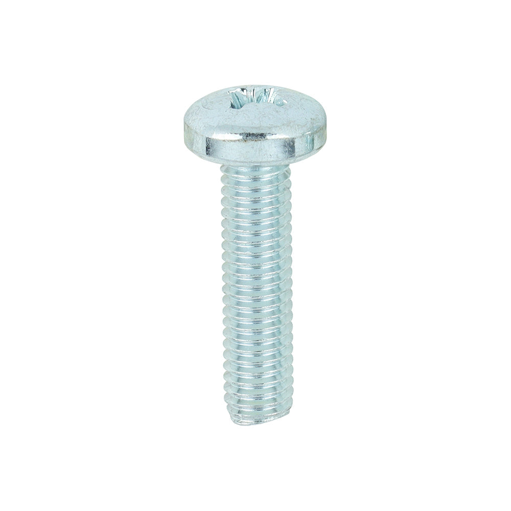 This is an image of Timco - Metric Threaded Machine Screws - PZ - Pan Head - Zinc M5 x 20mm - (100 PCS Box) 5020PPM