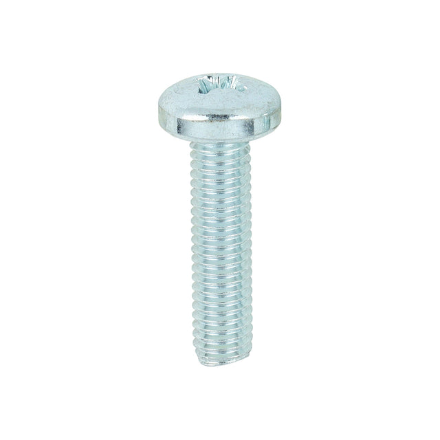 This is an image of Timco - Metric Threaded Machine Screws - PZ - Pan Head - Zinc M5 x 20mm - (100 PCS Box) 5020PPM