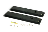 From The Anvil - Matt Black 250mm Plain Rectangular Pull - Privacy Set | Sku. 50213 | Trade Door Handles.