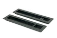 From The Anvil - Matt Black 250mm Plain Rectangular Pull - Privacy Set | Sku. 50213 | Trade Door Handles.