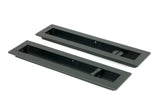 From The Anvil - Matt Black 250mm Plain Rectangular Pull - Privacy Set | Sku. 50213 | Trade Door Handles.