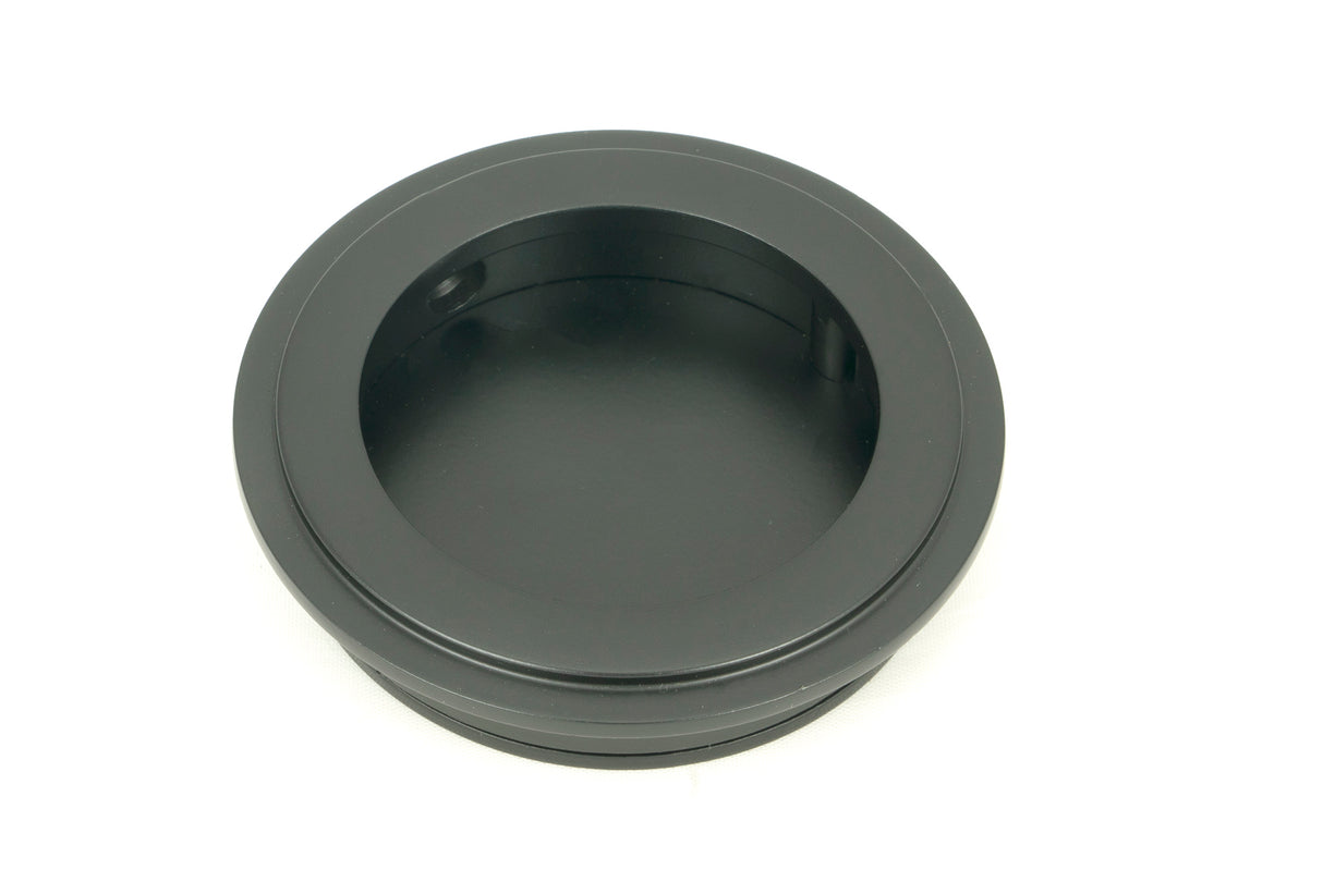 From The Anvil - Matt Black 60mm Art Deco Round Pull | Sku. 50214 | Trade Door Handles.