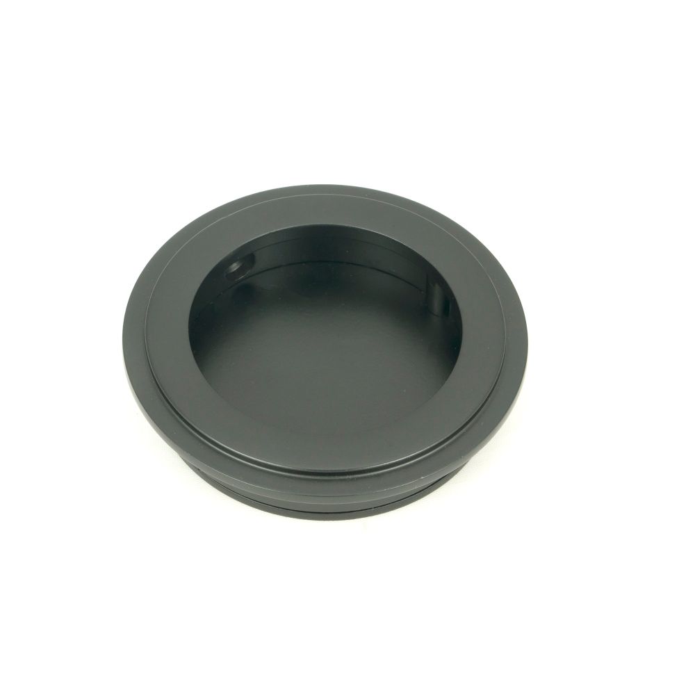 From The Anvil - Matt Black 60mm Art Deco Round Pull | Sku. 50214 | Trade Door Handles.