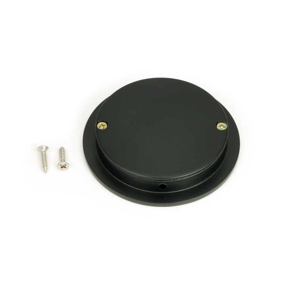 From The Anvil - Matt Black 75mm Plain Round Pull | Sku. 50217 | Trade Door Handles.