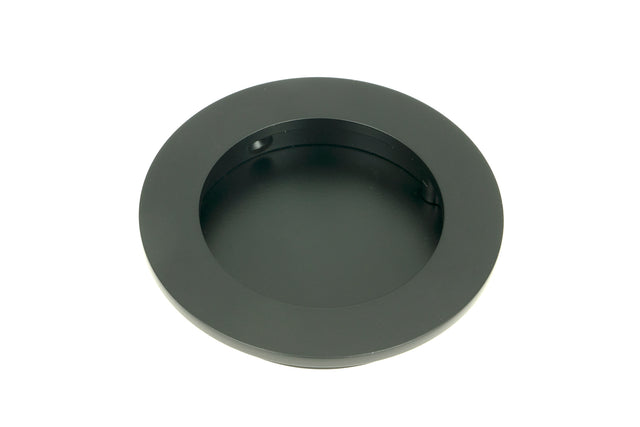 From The Anvil - Matt Black 75mm Plain Round Pull | Sku. 50217 | Trade Door Handles.
