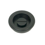 From The Anvil - Matt Black 60mm Art Deco Round Pull - Privacy Set | Sku. 50218 | Trade Door Handles.