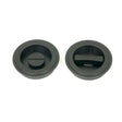 From The Anvil - Matt Black 60mm Art Deco Round Pull - Privacy Set | Sku. 50218 | Trade Door Handles.