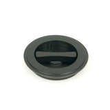 From The Anvil - Matt Black 75mm Art Deco Round Pull - Privacy Set | Sku. 50219 | Trade Door Handles.