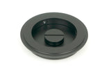 From The Anvil - Matt Black 75mm Art Deco Round Pull - Privacy Set | Sku. 50219 | Trade Door Handles.