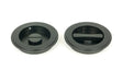From The Anvil - Matt Black 75mm Art Deco Round Pull - Privacy Set | Sku. 50219 | Trade Door Handles.