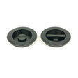 From The Anvil - Matt Black 75mm Art Deco Round Pull - Privacy Set | Sku. 50219 | Trade Door Handles.