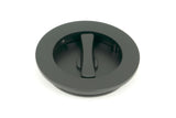 From The Anvil - Matt Black 75mm Plain Round Pull - Privacy Set | Sku. 50221 | Trade Door Handles.