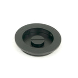 From The Anvil - Matt Black 75mm Plain Round Pull - Privacy Set | Sku. 50221 | Trade Door Handles.