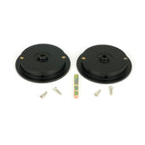 From The Anvil - Matt Black 75mm Plain Round Pull - Privacy Set | Sku. 50221 | Trade Door Handles.