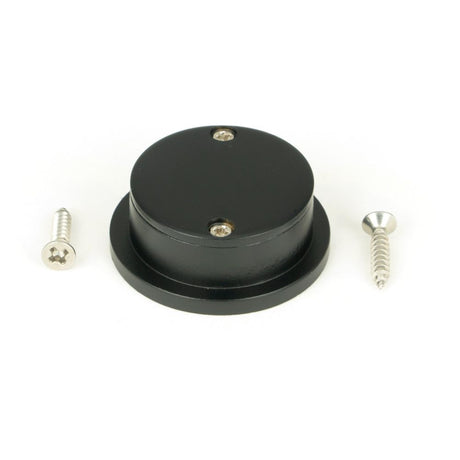 From The Anvil - Matt Black 34mm Round Finger Edge Pull | Sku. 50223 | Trade Door Handles.