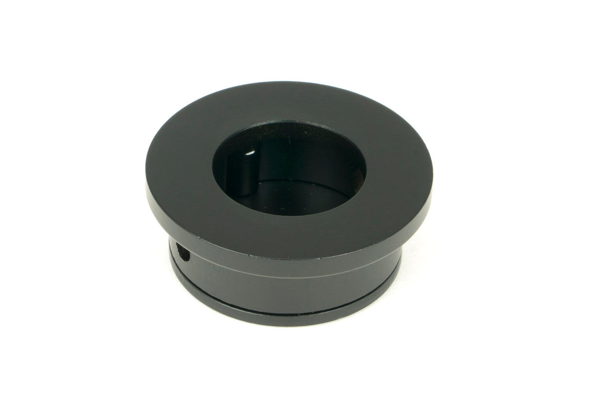 From The Anvil - Matt Black 34mm Round Finger Edge Pull | Sku. 50223 | Trade Door Handles.