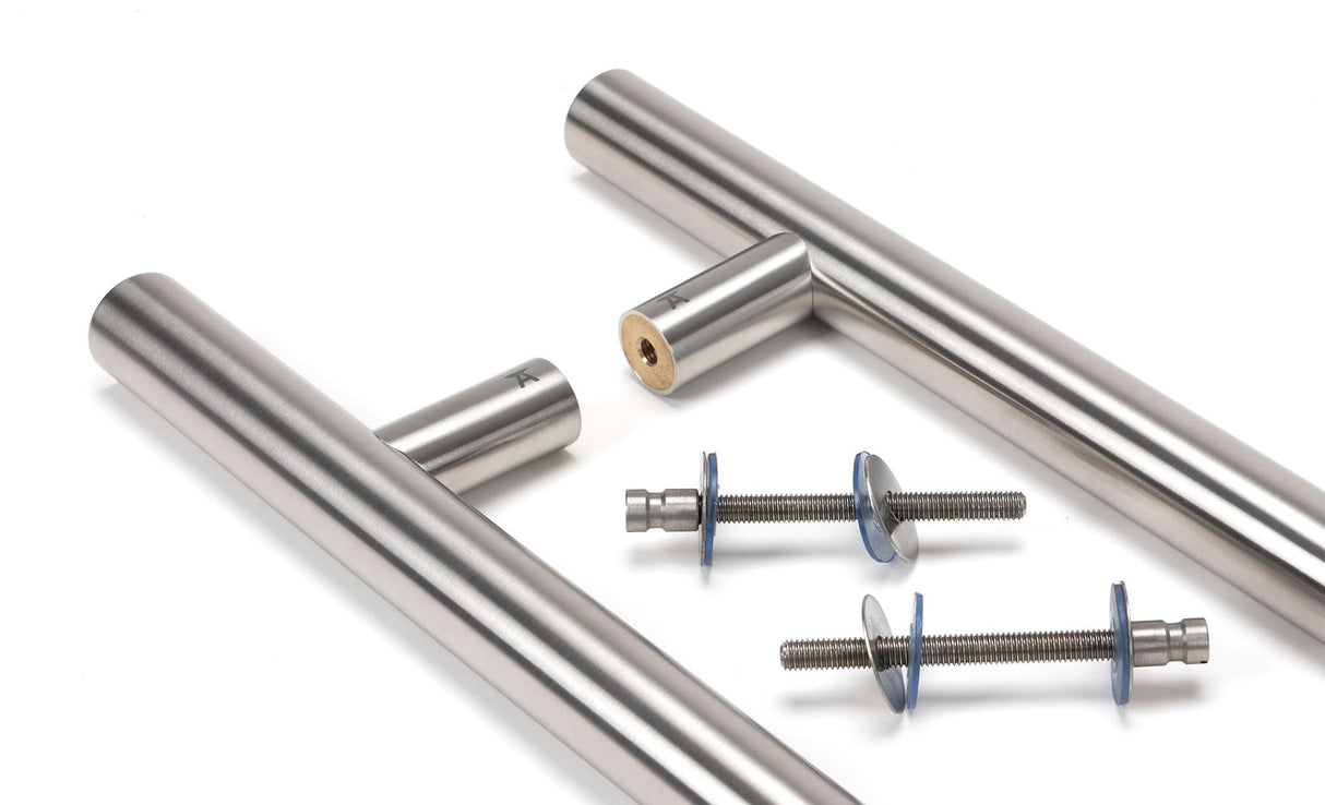 From The Anvil - Satin Marine SS (316) 0.9m T Bar Handle B2B Fix 32mm | Sku. 50229 | Trade Door Handles.