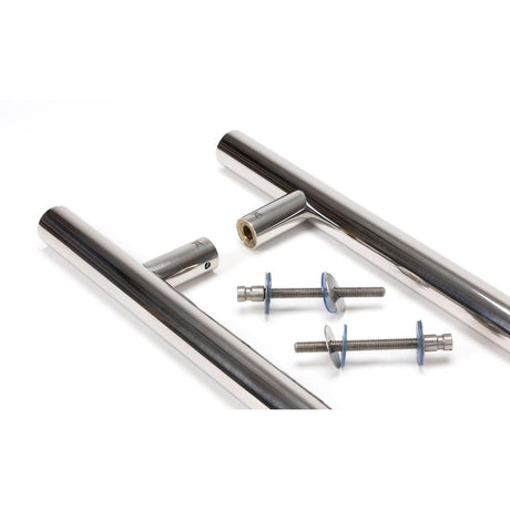 From The Anvil - Polished Marine SS (316) 0.6m T Bar Handle B2B Fix 32mm | Sku. 50241 | Trade Door Handles.