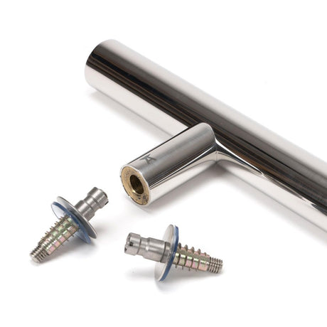 From The Anvil - Polished Marine SS (316) 0.9m T Bar Handle Secret Fix 32mm | Sku. 50242 | Trade Door Handles.