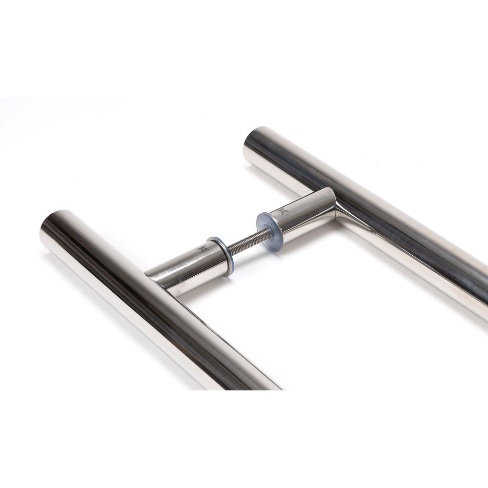 From The Anvil - Polished Marine SS (316) 0.9m T Bar Handle B2B Fix 32mm | Sku. 50244 | Trade Door Handles.