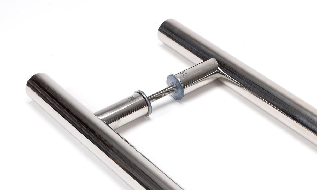 From The Anvil - Polished Marine SS (316) 1.2m T Bar Handle B2B Fix 32mm | Sku. 50247 | Trade Door Handles.