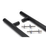 From The Anvil - Matt Black SS (316) 0.6m T Bar Handle B2B Fix 32mm | Sku. 50256 | Trade Door Handles.