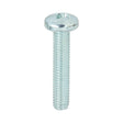 This is an image of Timco - Metric Threaded Machine Screws - PZ - Pan Head - Zinc M5 x 25mm - (100 PCS Box) 5025PPM