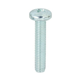 This is an image of Timco - Metric Threaded Machine Screws - PZ - Pan Head - Zinc M5 x 25mm - (100 PCS Box) 5025PPM