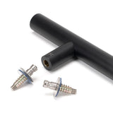 From The Anvil - Matt Black SS (316) 1.5m T Bar Handle Secret Fix 32mm | Sku. 50263 | Trade Door Handles.