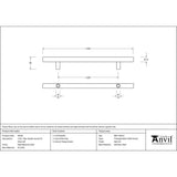 From The Anvil - Matt Black SS (316) 1.5m T Bar Handle Secret Fix 32mm | Sku. 50263 | Trade Door Handles.