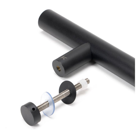 From The Anvil - Matt Black SS (316) 1.5m T Bar Handle Bolt Fix 32mm | Sku. 50264 | Trade Door Handles.
