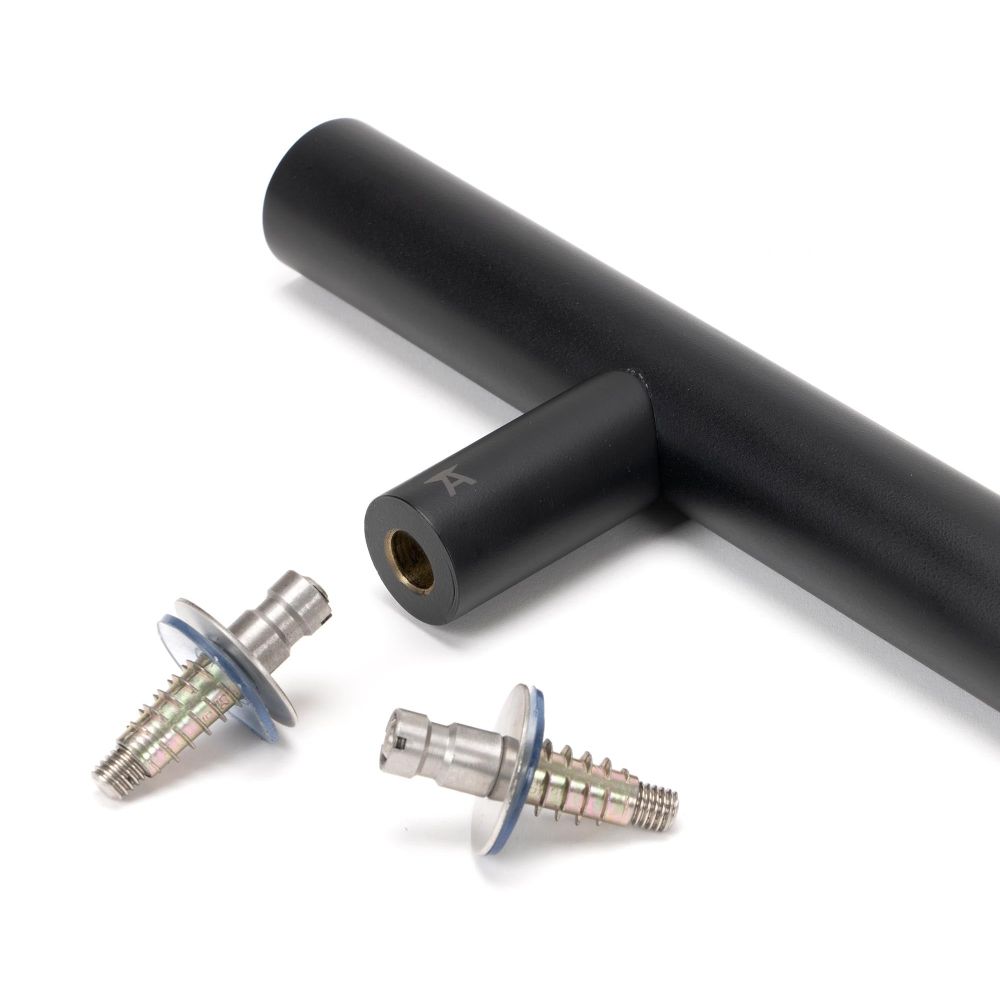 From The Anvil - Matt Black SS (316) 1.8m T Bar Handle Secret Fix 32mm | Sku. 50266 | Trade Door Handles.
