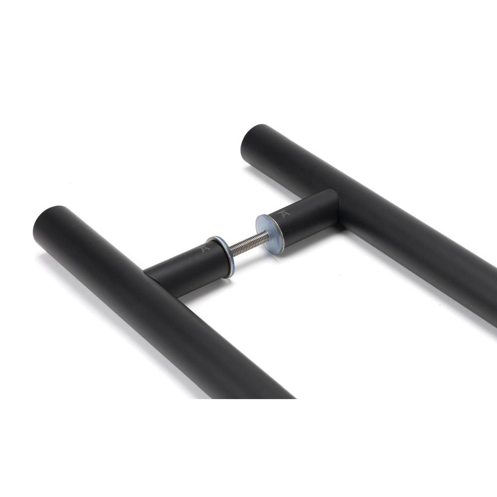 From The Anvil - Matt Black SS (316) 1.8m T Bar Handle B2B Fix 32mm | Sku. 50268 | Trade Door Handles.