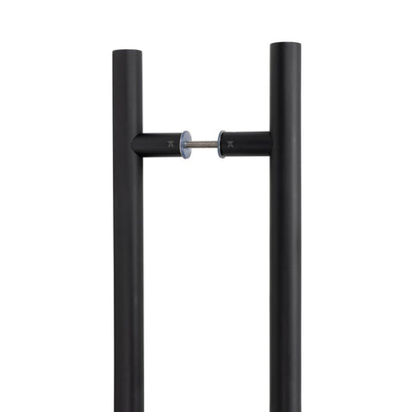 From The Anvil - Matt Black SS (316) 1.8m T Bar Handle B2B Fix 32mm | Sku. 50268 | Trade Door Handles.