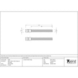 From The Anvil - Satin SS (304) 100mm Back to Back Fixings for T Bar (2) | Sku. 50269 | Trade Door Handles.