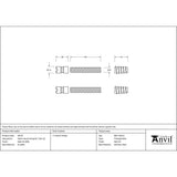 From The Anvil - Satin SS (304) 50mm Secret Fixings for T Bar (2) | Sku. 50270 | Trade Door Handles.