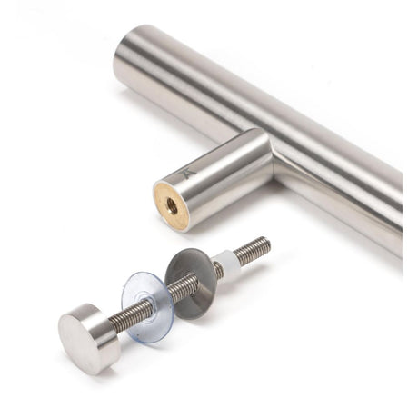 From The Anvil - Satin SS (304) 100mm Bolt Fixings for T Bar (2) | Sku. 50271 | Trade Door Handles.