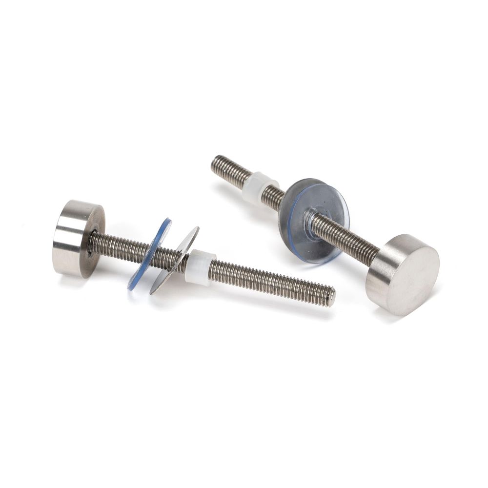 From The Anvil - Satin SS (304) 100mm Bolt Fixings for T Bar (2) | Sku. 50271 | Trade Door Handles.