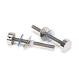 From The Anvil - Polished SS (304) 100mm Bolt Fixings for T Bar (2) | Sku. 50272 | Trade Door Handles.